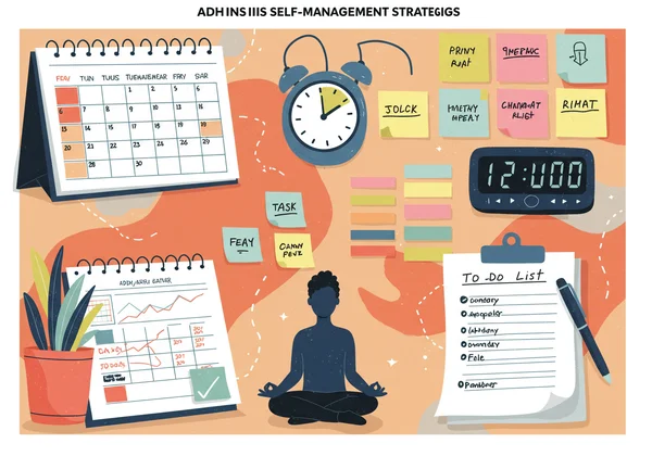Visual representation of ADHD management strategies