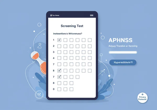 User interface of an online ADHD screening test in progress