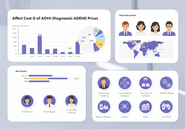 Factors influencing ADHD diagnosis cost, like location and specialist