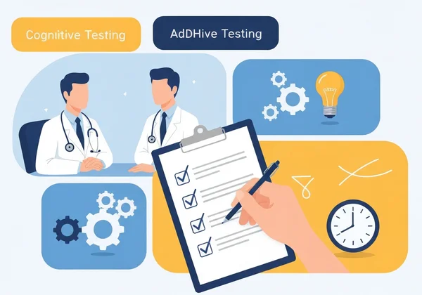 Visual of comprehensive ADHD assessment tools and process